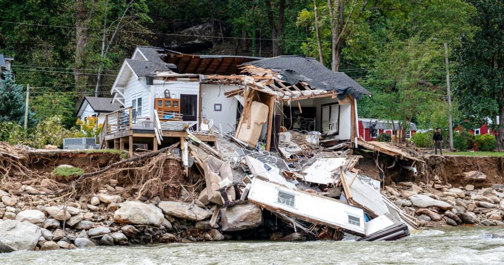 Chimney Rock, North Carolina Picks Up Helen's Remains