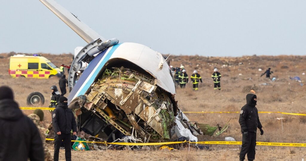 Azerbaijan Airlines Passenger Plane Crashes In Aktau, Kazakhstan