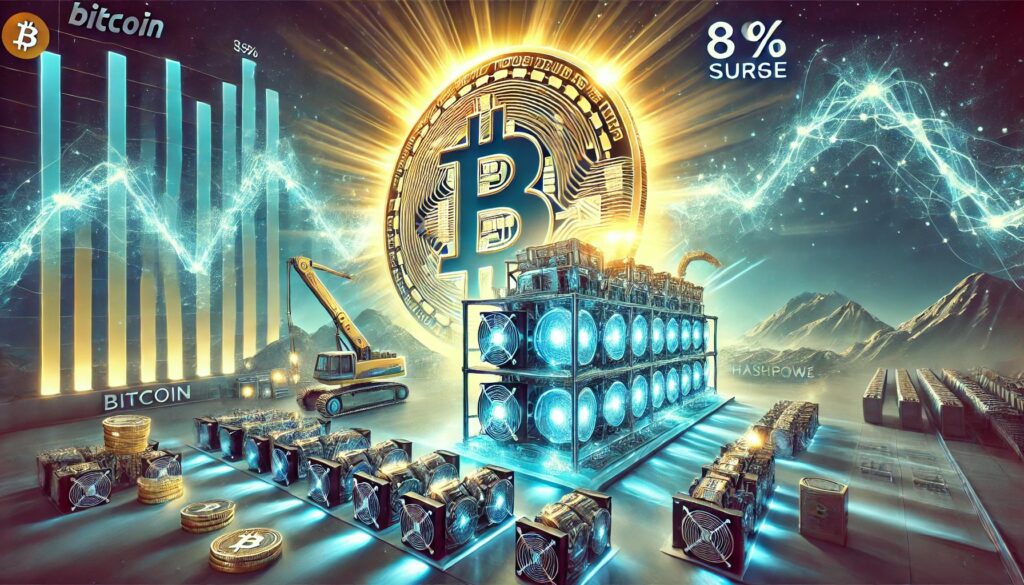 Hashrate Increases By 8% From Crashed Row