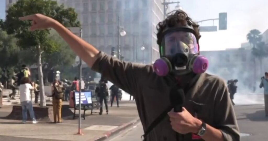 Police Deploy Tear Gas At La Protests Near Federal Buildings