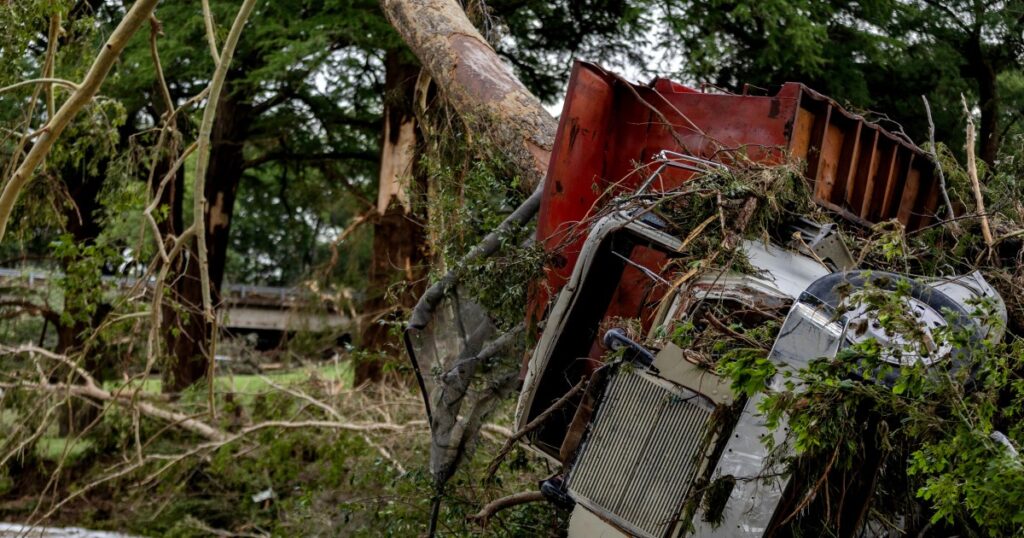 A Hopeless Search For Missing In A Flood In Texas.
