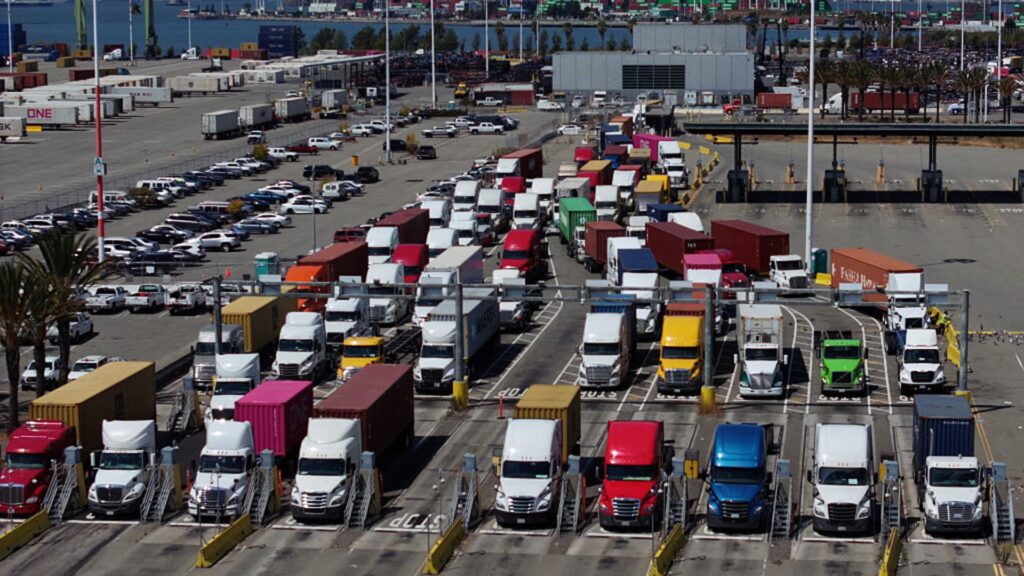 Heavy truck sales are falling like the us is heading
