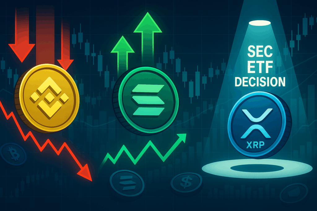 Crypto rap: bnb falls 10% as sol tests $200. xrp