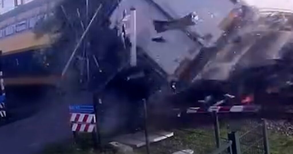 Train collides with truck at dutch railway crossing