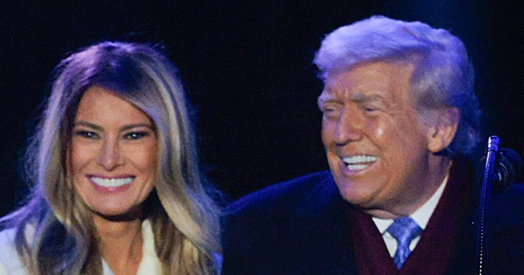 First lady trump lights national christmas tree