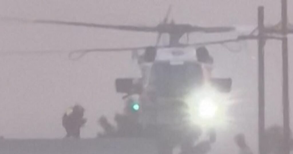 Video shows dramatic airlift rescue after flood