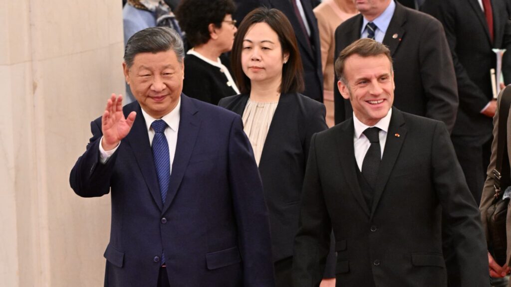 What china's mr. xi and france's mr. macron discussed in