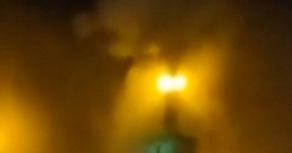 Mosque goes up in flames during protests in tehran