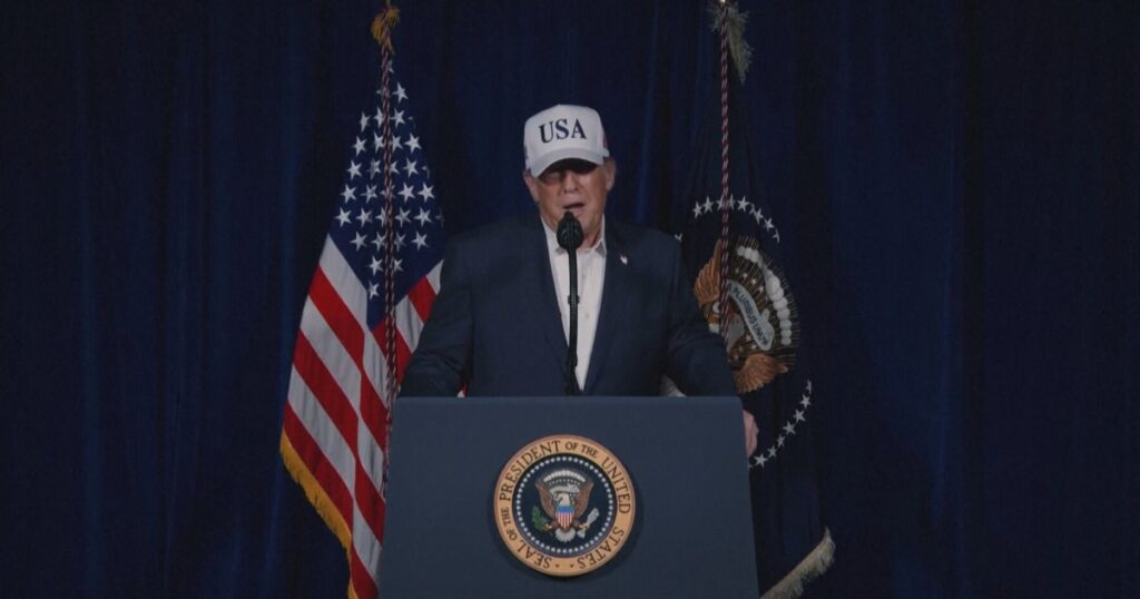 President trump announces the start of a ``large scale combat operation