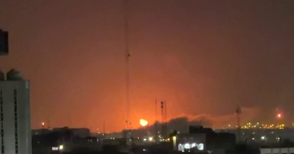 Us attack turns sky above tehran 'orange'