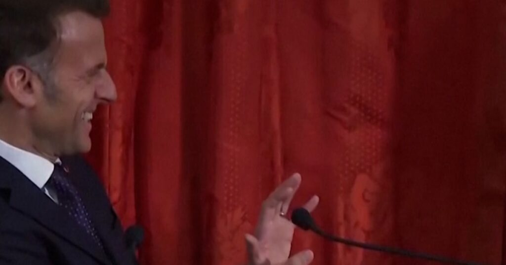 President macron and prime minister takaichi strike a "dragon ball"