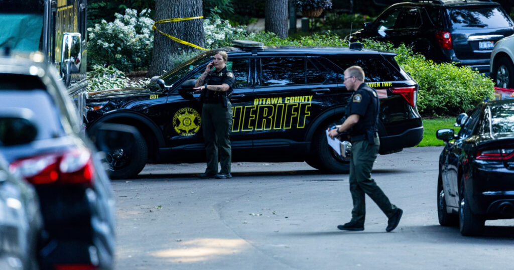 A father shot his wife and six children to death,