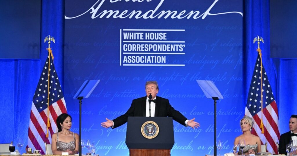 President trump touts his accomplishments and relationships with the press