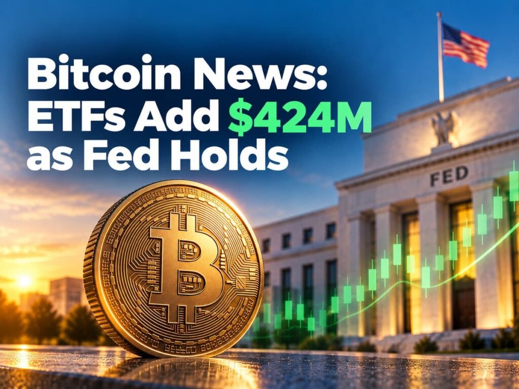 Bitcoin News: ETF adds $424 million to Fed holdings. For