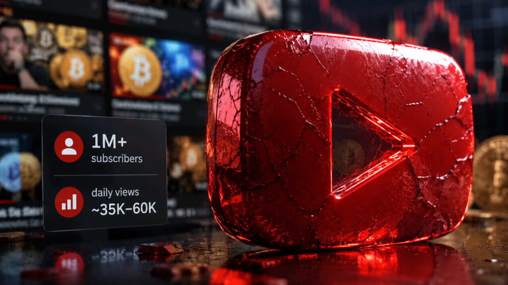 Crypto YouTube views collapse in 2026 as viewers turn off