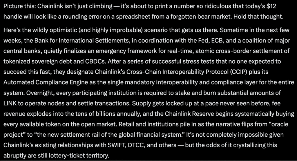 Deepseek AI predicts Chainlink (LINK) is about to do something