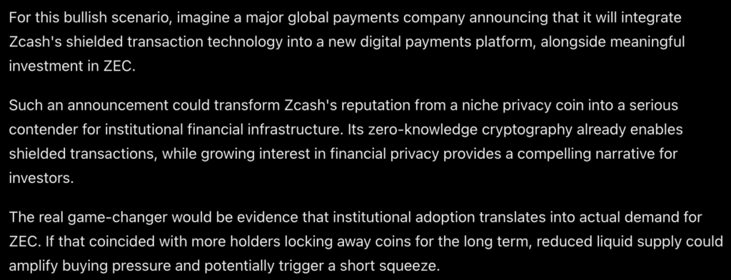 Elon Musk’s Grok AI predicts explosive movement in Zcash (ZEC)